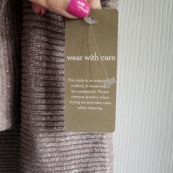 Chico's Taupe Scoop Neck Sweater - Picture 4 of 5